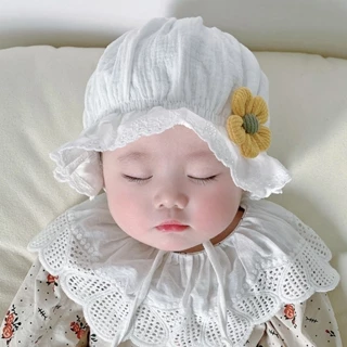 Mũ Tai Bèo Vải Cotton Mềm Mỏng Thoáng Khí In Hoa Thời Trang Xuân Hè Cho Bé Gái Sơ Sinh Từ 0-1 Tuổi