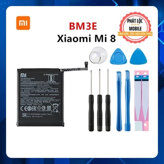 Pin Xiaomi Mi 8 , Dung lượng 3400mAh, Mã pin BM3E, Bảo hành pin 3 tháng, Tặng kèm bộ tua vít mở máy hoặc keo dán