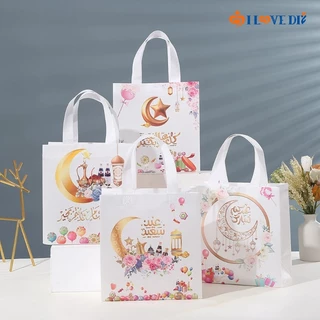 Túi tote Vải Không Dệt 4 Kiểu Dáng Làm Quà Tặng Lễ Hội eid mubarak