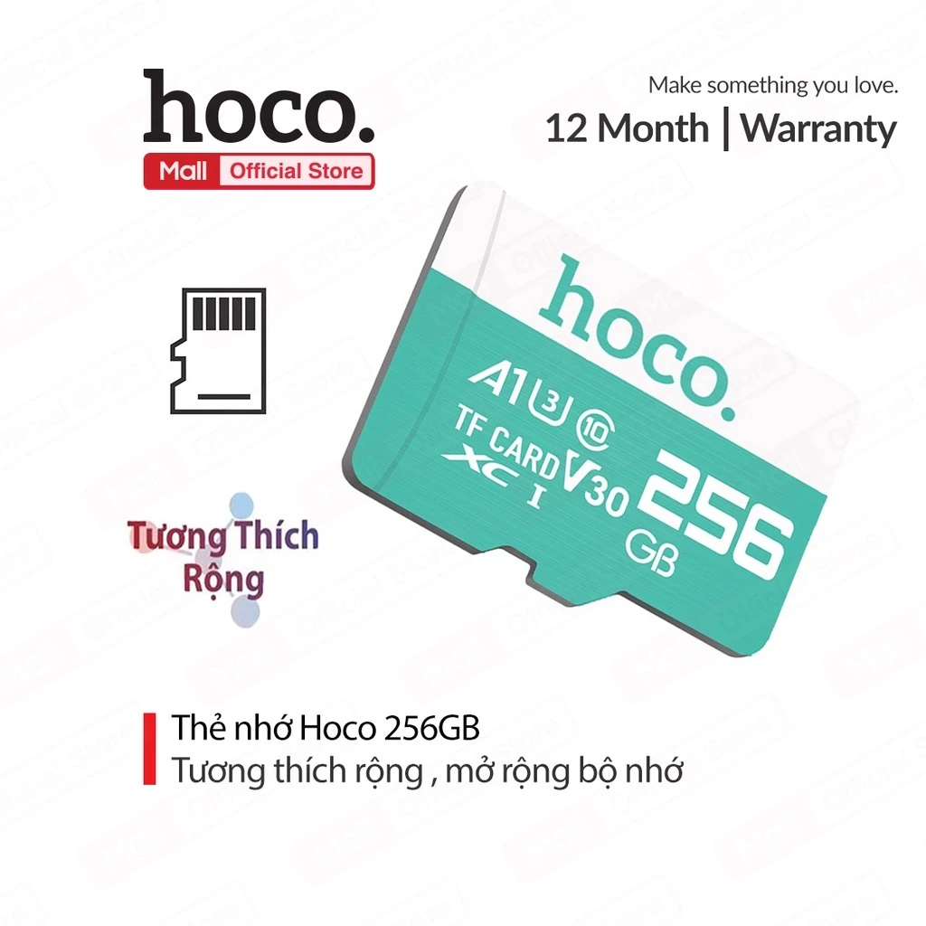 Thẻ nhớ 256GB Hoco TF micro-SD sở hữu chuẩn thẻ class 10