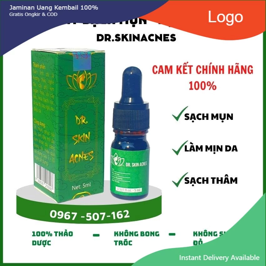 Serum mụn Dr.Skin acnes, sạch mụn Dr skinacnes 5ml bay mụn hết thâm làm mịn da hiệu quả trong 7 ngày