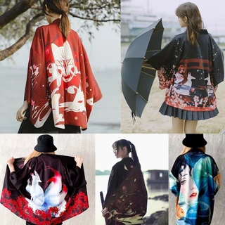 Áo Khoác Kimono Nhật Bản Xinh Xắn Cho Nữ