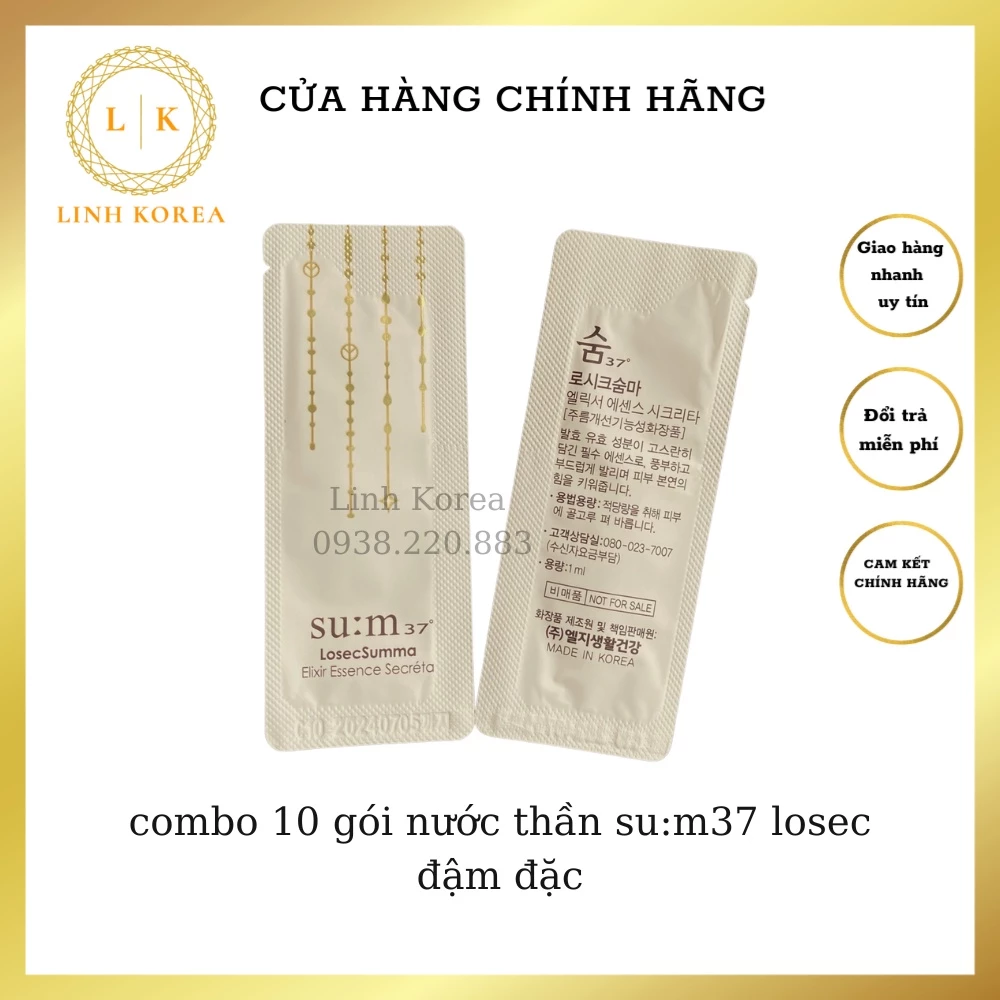 combo 10 gói nước thần su:m37 losec đậm đặc