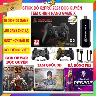 [Chính Hãng] Game Stick 4k Đỏ X2Pro Mới, 41000+ game psp, ps1, 3d,... máy chơi game cầm tay 4 nút giá rẻ