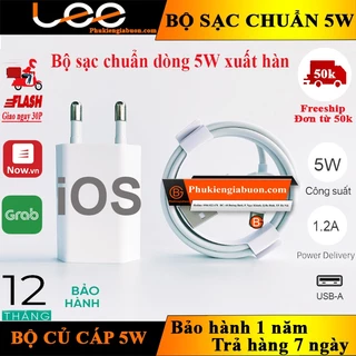 Bộ sạc 5W Củ Dẹt Chân Tròn Chuẩn dòng USB 5V-1.2A Cao Cấp Bảo Vệ Pin, Chống Giật Lác (Bảo Hành 12Th)