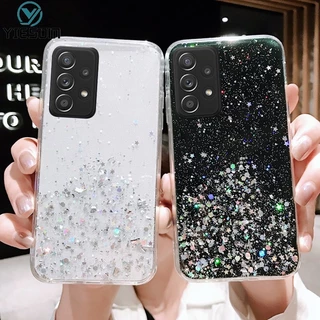 Ốp Điện Thoại Lấp Lánh Trong Suốt Bling Cho Samsung Galaxy A13 A23 A33 A53 A73 M33 M53 M52 5G Vỏ Silicon TPU Mềm Trong Suốt