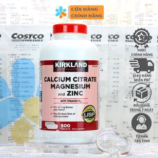 Viên uống Chắc xương Calcium Citrate With Vitamin D, Magnesium and Zinc hộp 500 viên của Mỹ