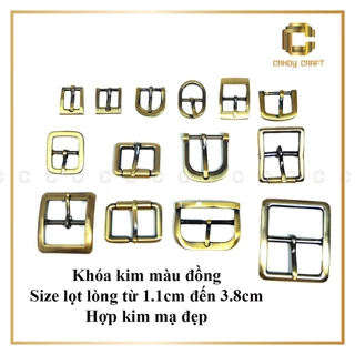 Khóa kim màu đồng cổ - phụ kiện làm túi xách