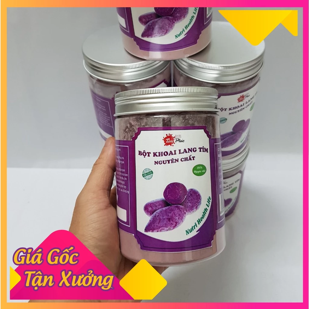 1Kg Bột khoai lang tím, bột làm bánh, phẩm màu, bột ăn dặm cho bé, nguyên liệu nấu trà sữa, đắp mặt