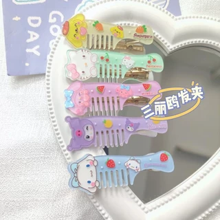Sanrio Kẹp Tóc & Kẹp Tóc Mái Giả Hình Hello Kitty Kuromi Thời Trang Dễ Thương Cho Trẻ Em Mymelody