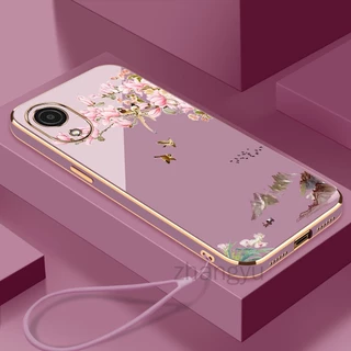 ốp lưng OPPO A1 PRO OPPO A17K A17 Chim nhỏ Tranh sơn thủyTrường hợp điện thoại Siêu mỏng mạ điện chống sốc trường hợp điện thoại OPPO A1 PRO OPPO A17K A17