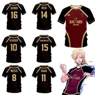 Áo Thun Thể Thao Tay Ngắn In Họa Tiết Anime Brad Blue Lock Jersey Thời Trang