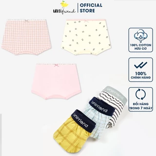 Set quần chip đùi cotton spandex cho bé gái và bé trai Unifriend Hàn Quốc, Size 11-35kg