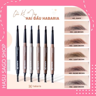 Chì Kẻ Mày Hai Đầu Không Lem Lâu Trôi Habaria Pro Eyebrown Pencil 0.3g