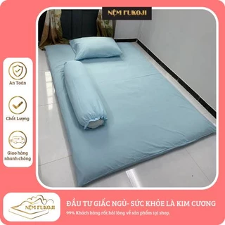 Bọc Nệm,Aó Nệm Topper 2 Mặt Có Khóa Khéo Vải Cotton Tici Thoáng Mát Kích Thước 1m/1m2/1m4/1m6/1m8 x 2m dày 5-9cm.