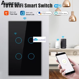 Tuya Công Tắc Gắn Tường Cảm Ứng Ánh Sáng Thông Minh Wifi 100-250V Smart Life/Tuya App Điều Khiển Từ Xa Hoạt Động Với Alexa Google Home, 1/2/3/4 Cloud1