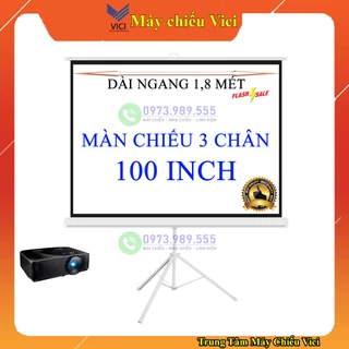 Màn Chiếu 3 Chân 100inch Di Động, Dây Cáp Tín Hiệu 15m.Thuận Tiện Di Chuyển Nhiều Địa Điểm Khác Nhau