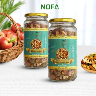 Granola siêu hạt Nofa, nhập khẩu từ nông trại hữu cơ dành cho người muốn tăng cân, ăn vặt healthy, 90% hạt và quả 500g