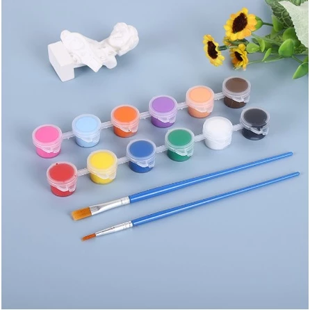 Vỉ màu acrylic 3ml 12 màu tô tượng