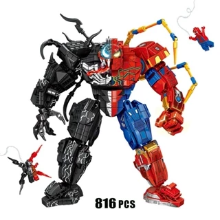 Đồ chơi lắp ráp, ráp ghép Kết hợp giữa Venom và Spiderman với hơn 800 chi tiết nhựa ABS cao cấp
