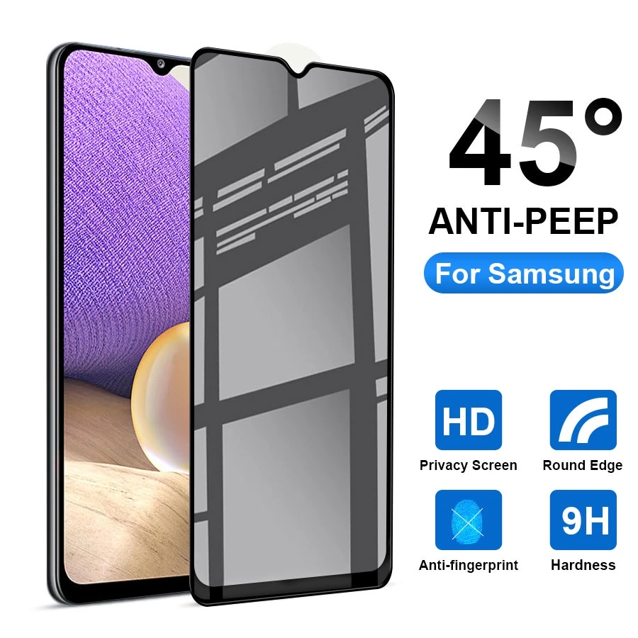 Kính Cường Lực Màn Hình Chống Nhìn Trộm Cho Samsung Galaxy A13 A23 A33 A53 A73 M33 Note 10 Lite S21 S22 S23 Plus