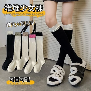 Đôi Vớ cotton Dài Đến Đầu Gối Màu Sắc Thời Trang Dành Cho Nữ