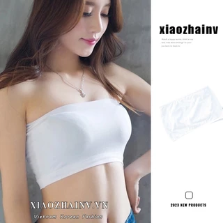 Áo ống quấn ngực Xiaozhainv màu trơn cho nữ