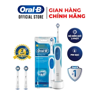 COMBO Bàn chải đánh răng điện Oral-B Vitality Precision Clean D12.513 và 2 Đầu bàn chải Oral-B Precision Clean..