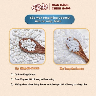 1kg Sáp Wax Lông Nóng COCONUT Hương Dừa Siêu Bám Lông CANDYWAX