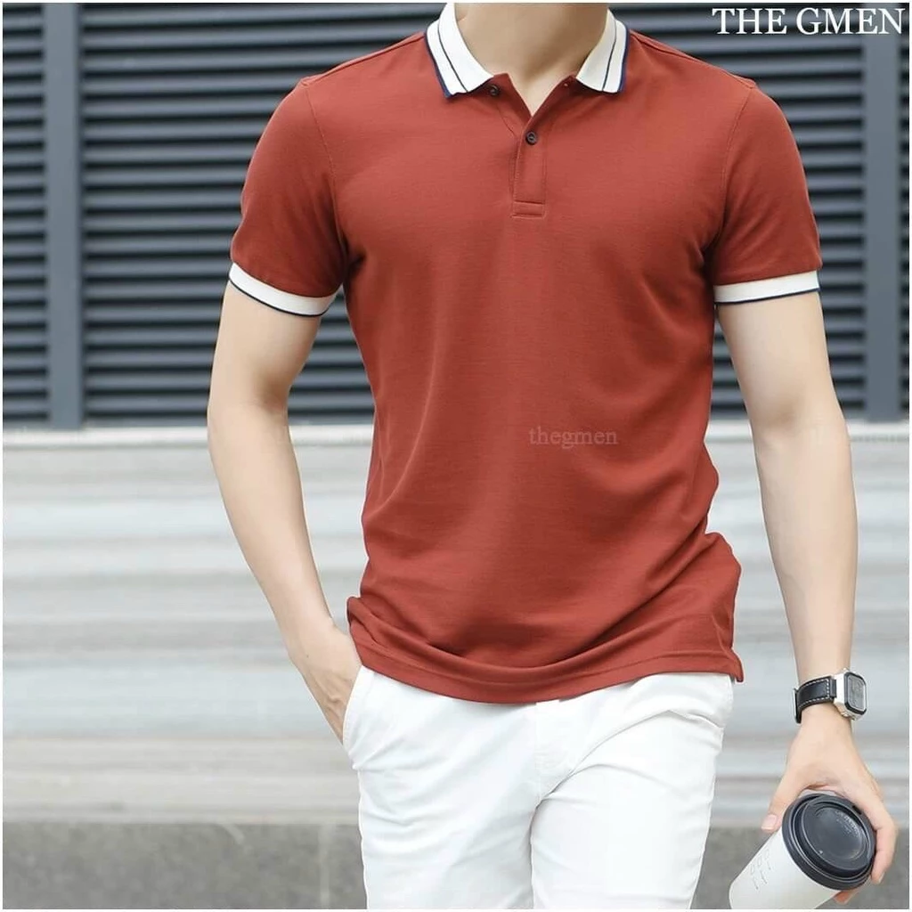 Áo polo nam ngắn tay có cổ vải cá sấu Mã PL10