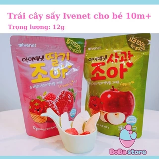 Trái cây sấy hữu cơ Ivenet (táo/ dâu) cho bé từ 10 tháng tuổi - BoBa store