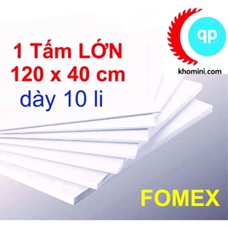 1 Tấm Fomex dày 10 li, Kích thước 120x40cm - Tấm PVC Foam làm Nội thất, Mô hình Hanmade, Kiến trúc, Tàu thuyền