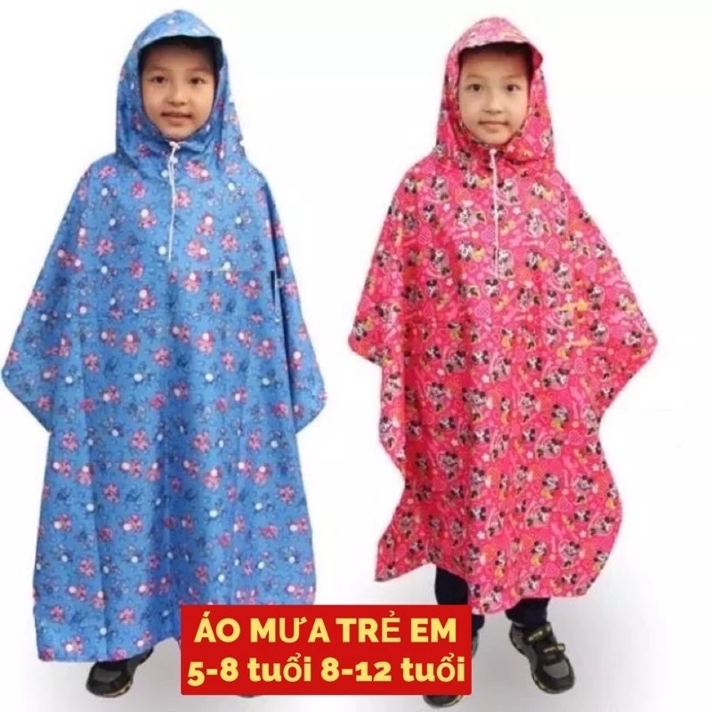 ÁO MƯA CHOÀNG TRẺ EM CÁNH DƠI.ĐỦ MẪU CHO TRẺ TỪ 5-12 TUỔI