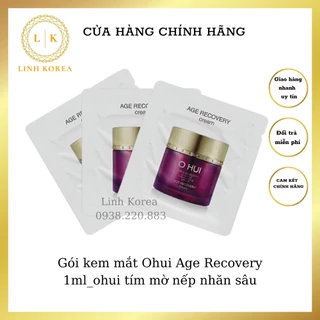 Gói kem mắt Ohui Age Recovery 1ml_ohui tím mờ nếp nhăn sâu