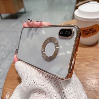 Ốp viền vuông hở táo tích hợp sạc không dây, mạ mầu Sang trọng iphone Xsmax X Xs Max XR