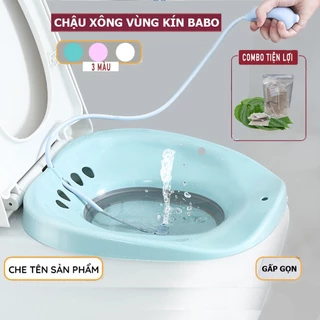 Bô Xông Vùng kín Xông hơi cho mẹ sau sinh Gấp Gọn Ghế xông vùng kín Đặt bồn cầu Tiện Lợi Kèm Vòi xịt nước (TBB141)