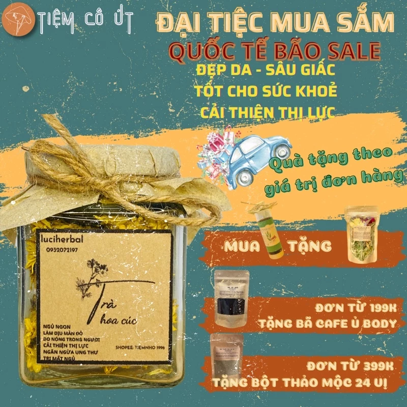 Tiệm Cô Út - Trà hoa cúc vàng đẹp da, cải thiện thị lực tốt cho sức khoẻ