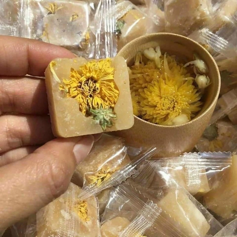[ Mua thử ] 1 viên trà hoa cúc Trần Anh Food - Trà hoa cúc đường phèn mật ong thanh mát tốt cho sức khoẻ