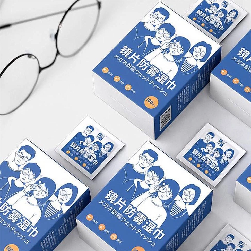 Hộp 100 miếng Khăn lau kính NaNo chống bám hơi nước, sạch bụi bẩn _ cáp sạc iphone