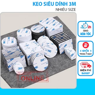 Băng Keo 2 Mặt Siêu Dính 3M - Keo xốp 2 mặt 3M - Nhiều Kích thước