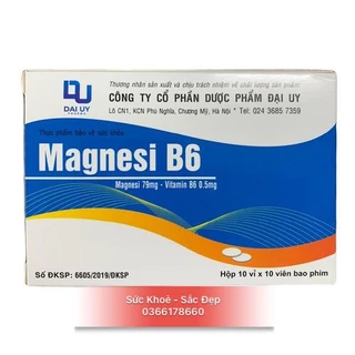 Bổ sung magie và vitamin B6 cho cơ thể Magnesi B6 - Hộp 100 viên