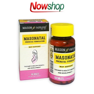 Viên uống bổ sung vitamin Mason Natural Masonatal Prenatal Formulation cho phụ nữ mang thai và cho con bú. Hộp 100 viên