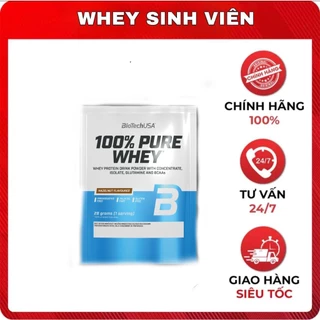 [Giá hủy diệt] [Chính hãng] Gói Dùng Thử Sữa Tăng Cơ 100% Pure Whey BiotechUSA [Date Xa]