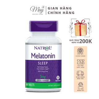 Viên Uống Hỗ Trợ Ngủ Ngon Melatonin Sleep 5mg Natrol (Lọ 60 Viên)