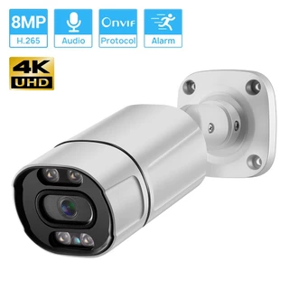 Camera Giám Sát 8MP / 4K Ultra HD H.265 POE Hai Chiều Có Tầm Nhìn Đêm Chống Thấm Nước