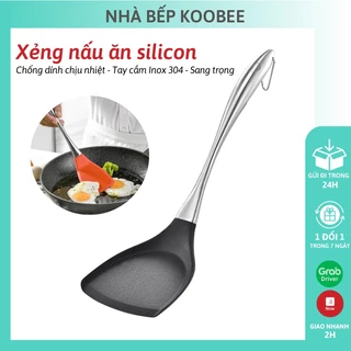 Xẻng nấu ăn silicon KOOBEE chống dính chịu nhiệt - Xèng xào đảo lật thức ăn chống trầy chảo (NB70)