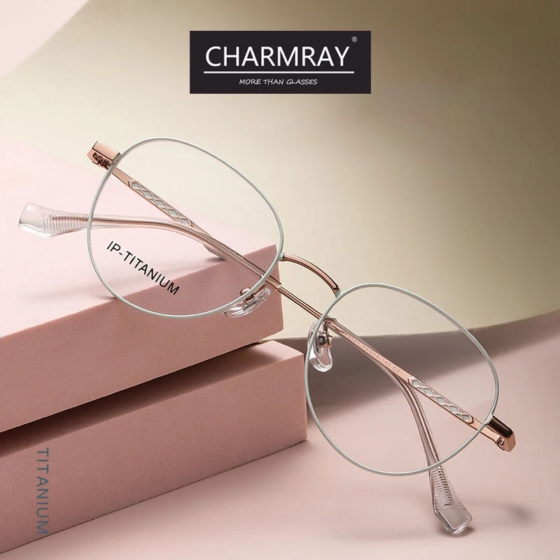 Kính mắt CHARMRAY gọng titan chất lượng cao thời trang dành cho cả nam và nữ