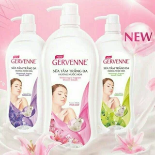 (Mau Moi)Sữa Tắm Trắng Da Gervenne 900g 3 màu