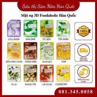 Mặt nạ 3D FoodaHolic Hàn Quốc 10  miếng