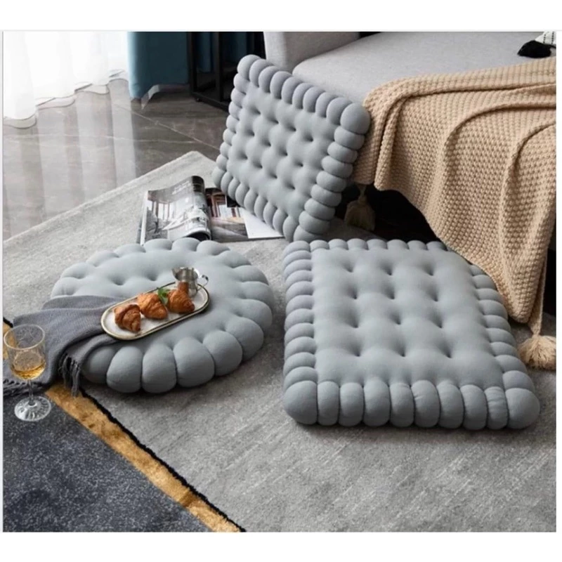 Đệm Ngồi Bệt Hình Bánh Quy Tấm Đệm Lót Ghế Dercor mẫu mới Siêu Ngộ Nghĩnh Vải Nỉ nhung mềm mịn kích thước 40 x 45 cm